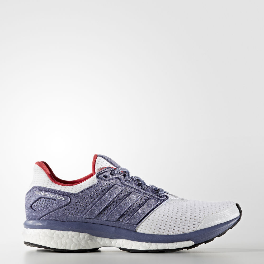 Adidas Supernova Glide 8 - παπουτσια για τρεξιμο γυναικεια - Ασπρα/Μωβ/Κοκκινα,Μέγεθος: EU 36 – 54 2